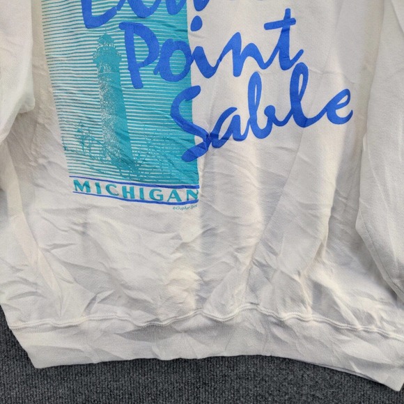 Gopher Sport Men's Sweatshirt White Size XL Crewneck Vintage USA Lake Michigan - Picture 9 of 15